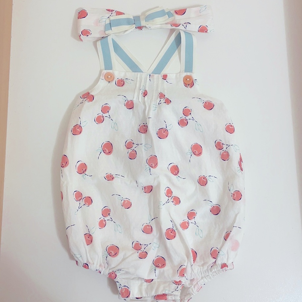 Baby girl rompers with matching headband